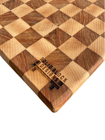 End Grain Cutting Board - Kiaat & Beech