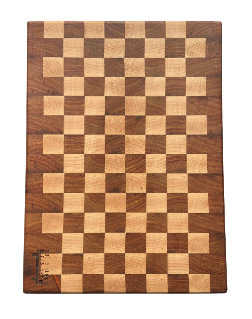 End Grain Cutting Board - Kiaat & Beech